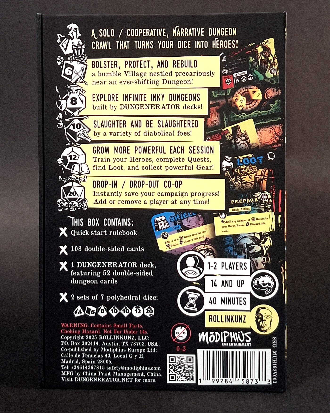 The DUNGENERATOR: DIE in a Dungeon The DUNGENERATOR ROLLINKUNZ 