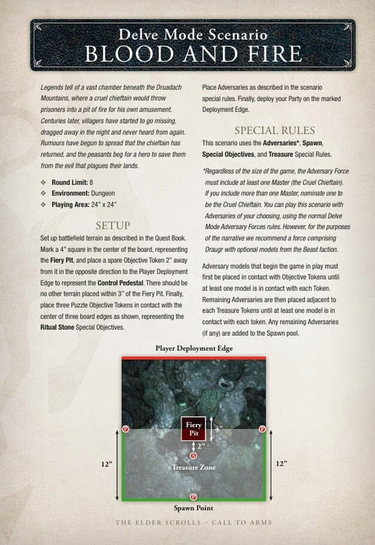 The Elder Scrolls Call to Arms - Community Scenario: Blood and Fire (FREE) - PDF The Elder Scrolls: Call to Arms Modiphius Entertainment 