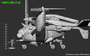 Fallout: Wasteland Warfare - Print at Home - Parked Vertibird STL