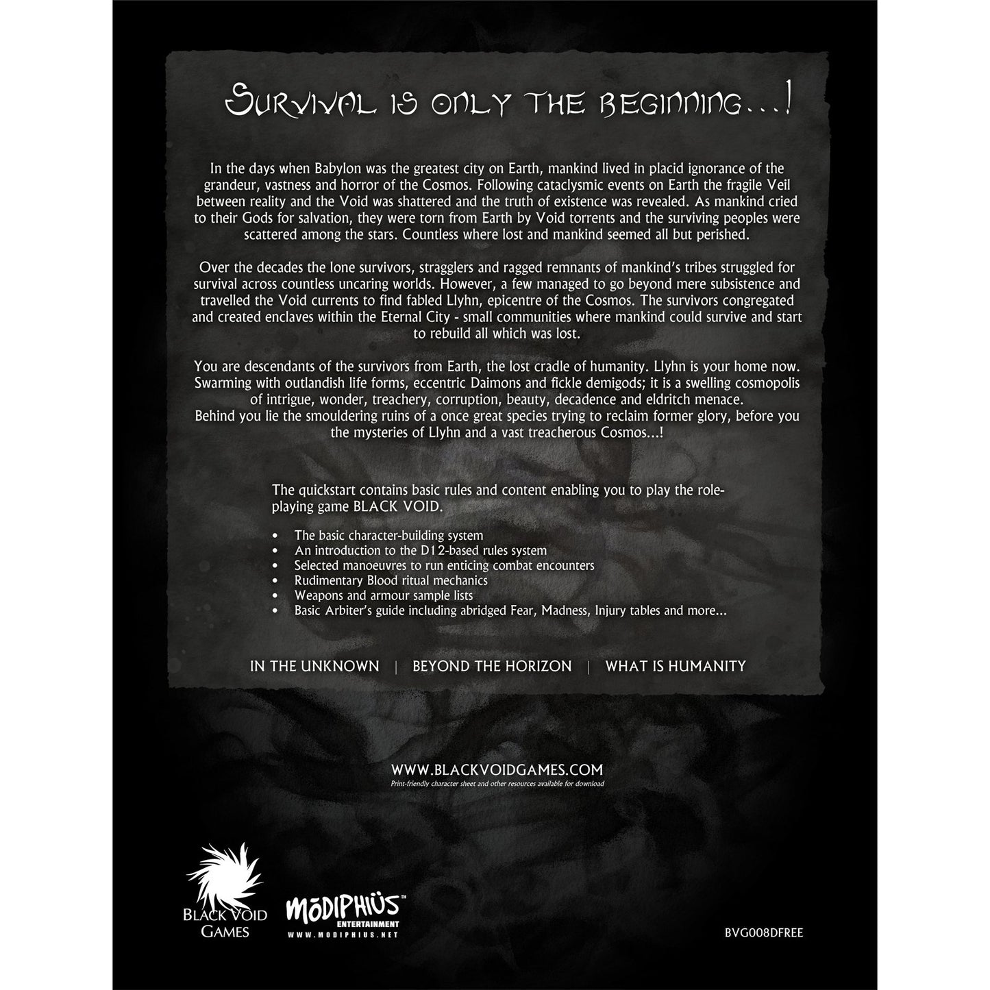 BLACK VOID: FREE Quickstart - PDF