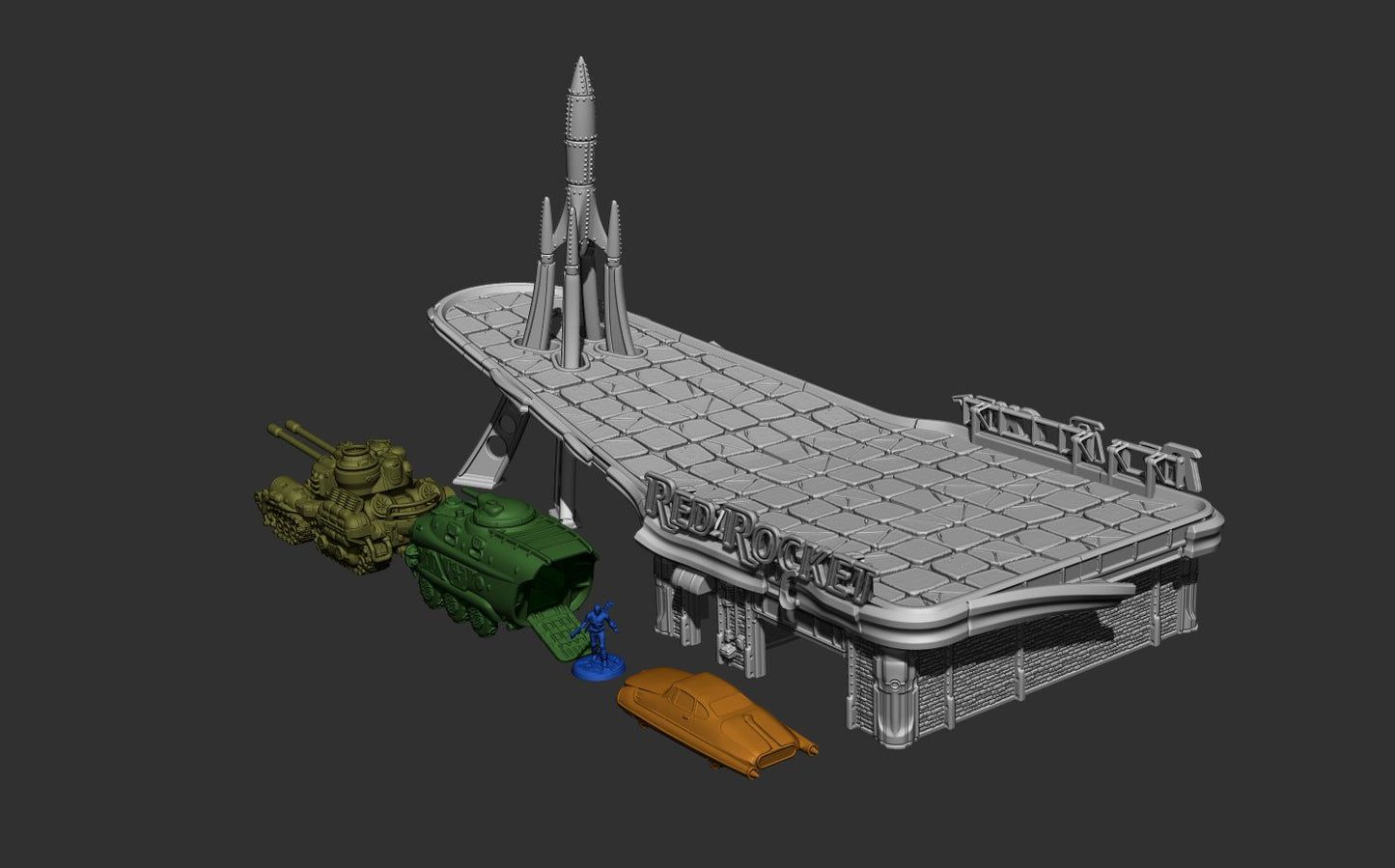 Fallout: Wasteland Warfare - Print at Home - Preserved Red Rocket STL