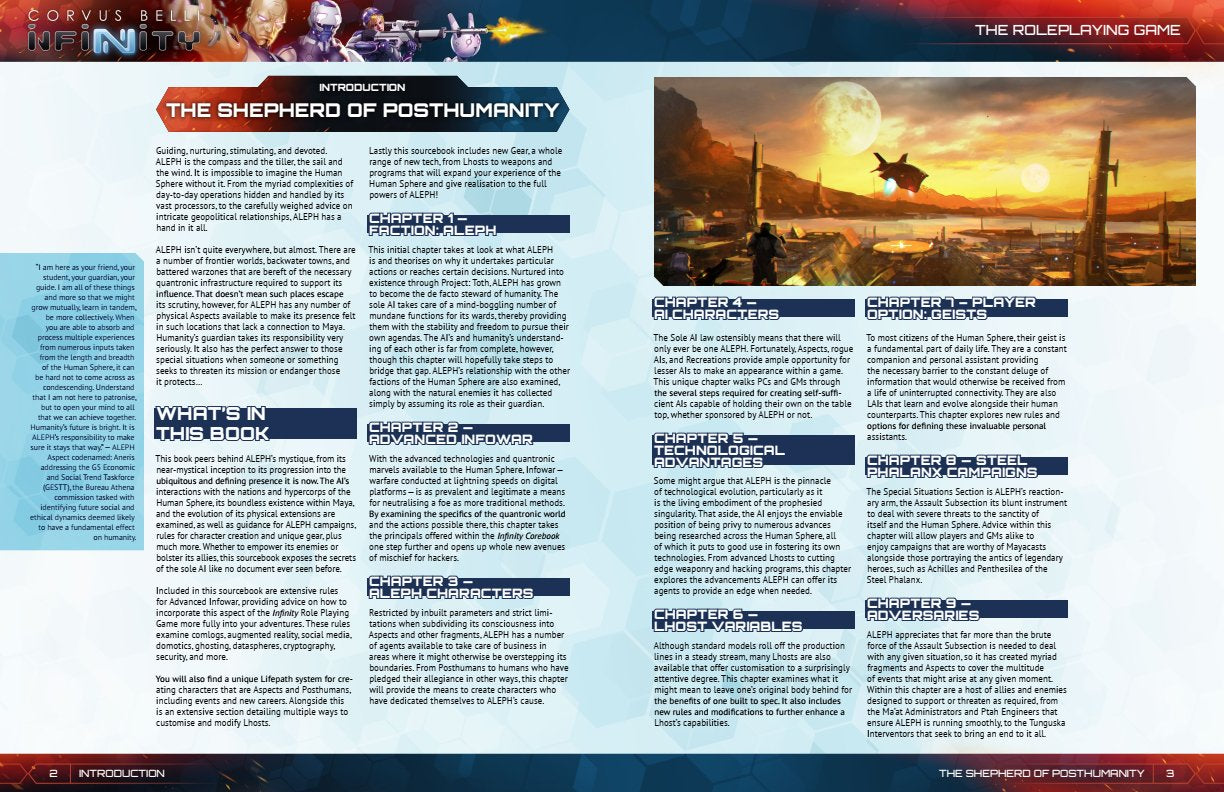 Infinity: Aleph Supplement – Modiphius Entertainment