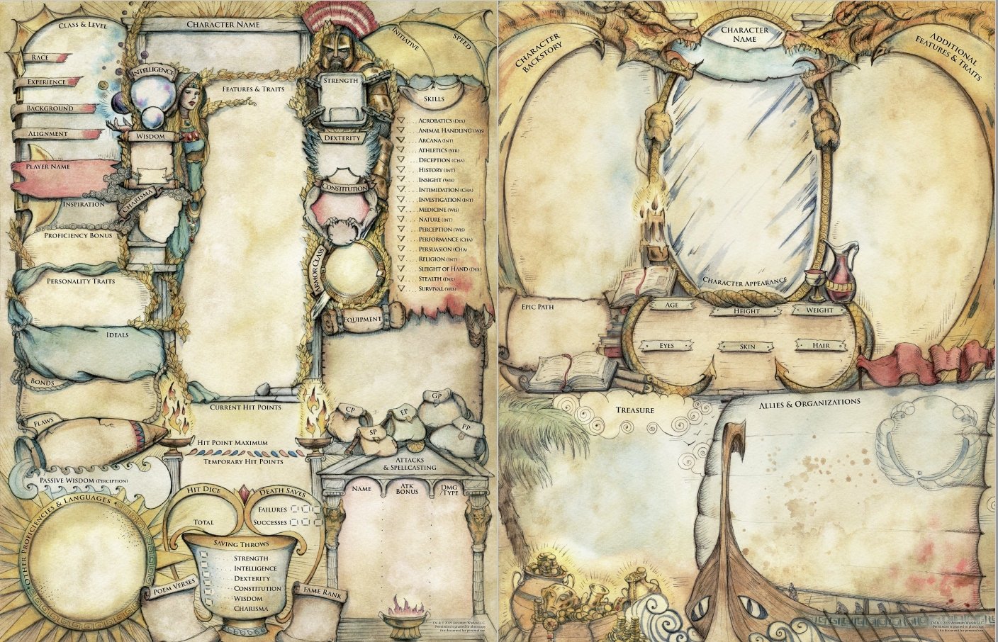 Odyssey of the Dragonlords Character Sheet (FREE) - PDF - Modiphius Entertainment