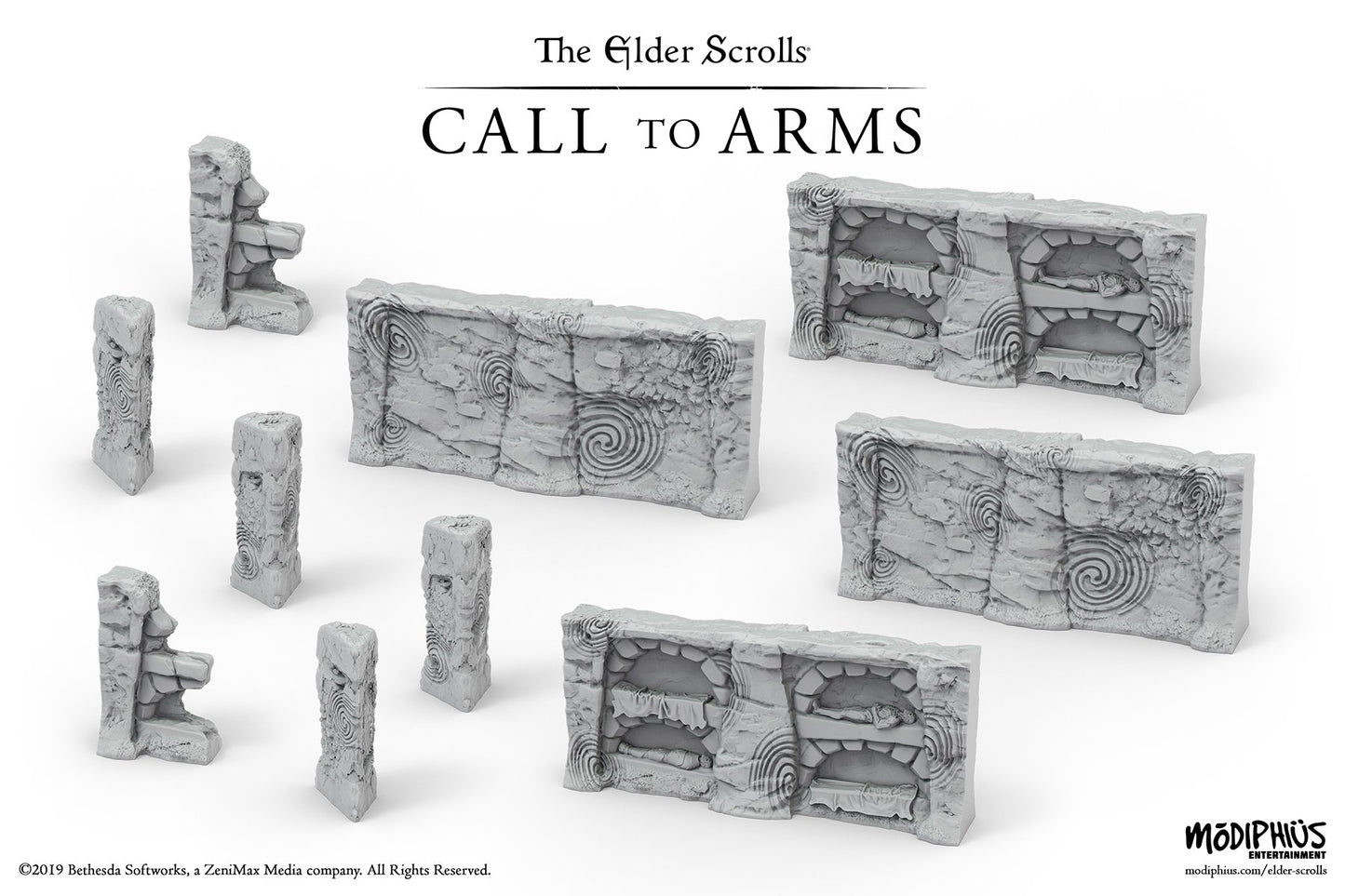 The Elder Scrolls Call to Arms - Nord Tomb Walls Terrain Set