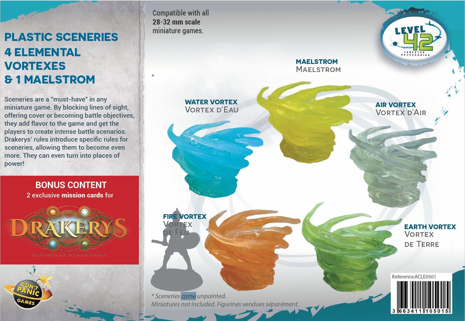 Drakerys Accessory Box: 4 Elemental Vortexes & 1 Maelstrom - Modiphius Entertainment