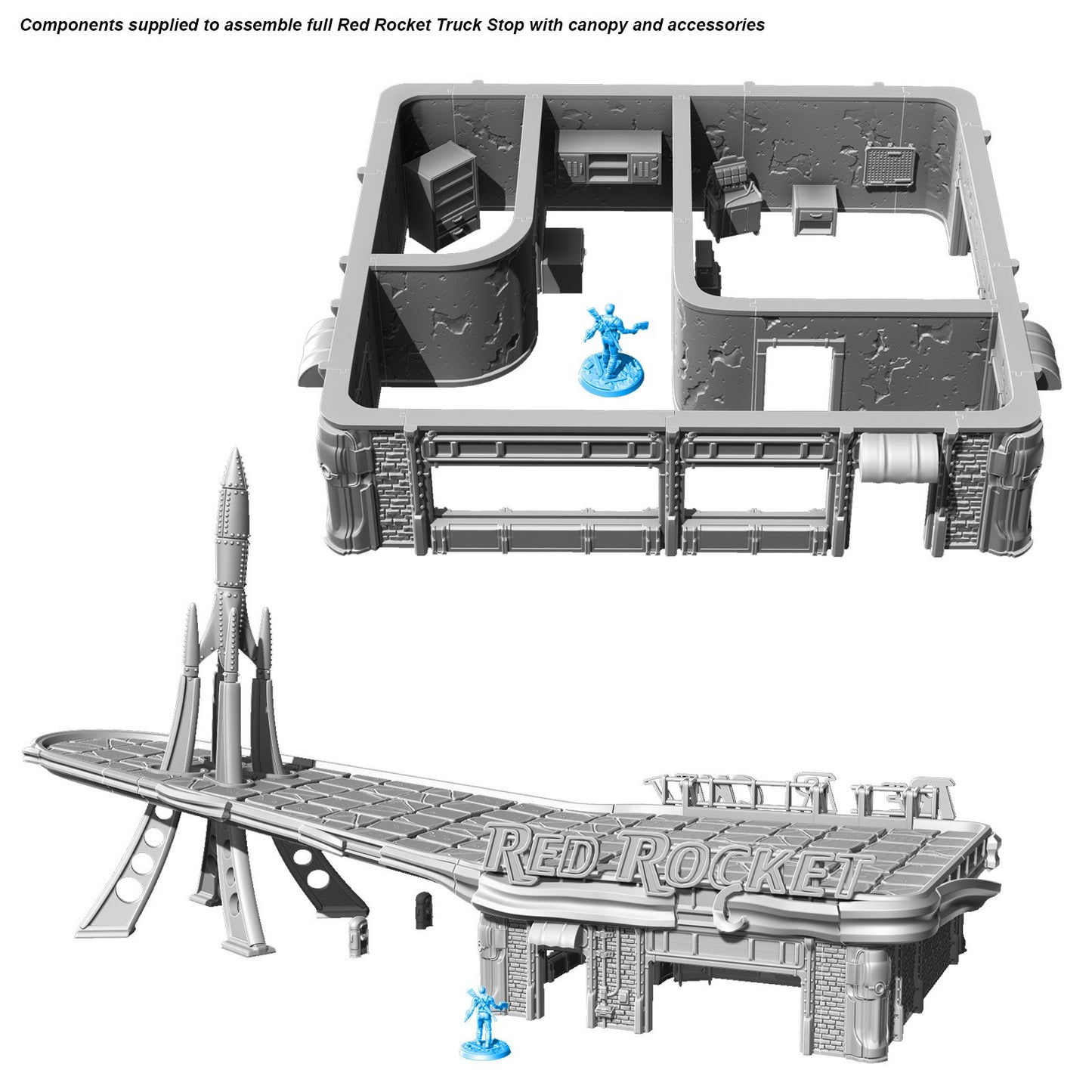 Fallout: Wasteland Warfare - Print at Home - Preserved Red Rocket STL