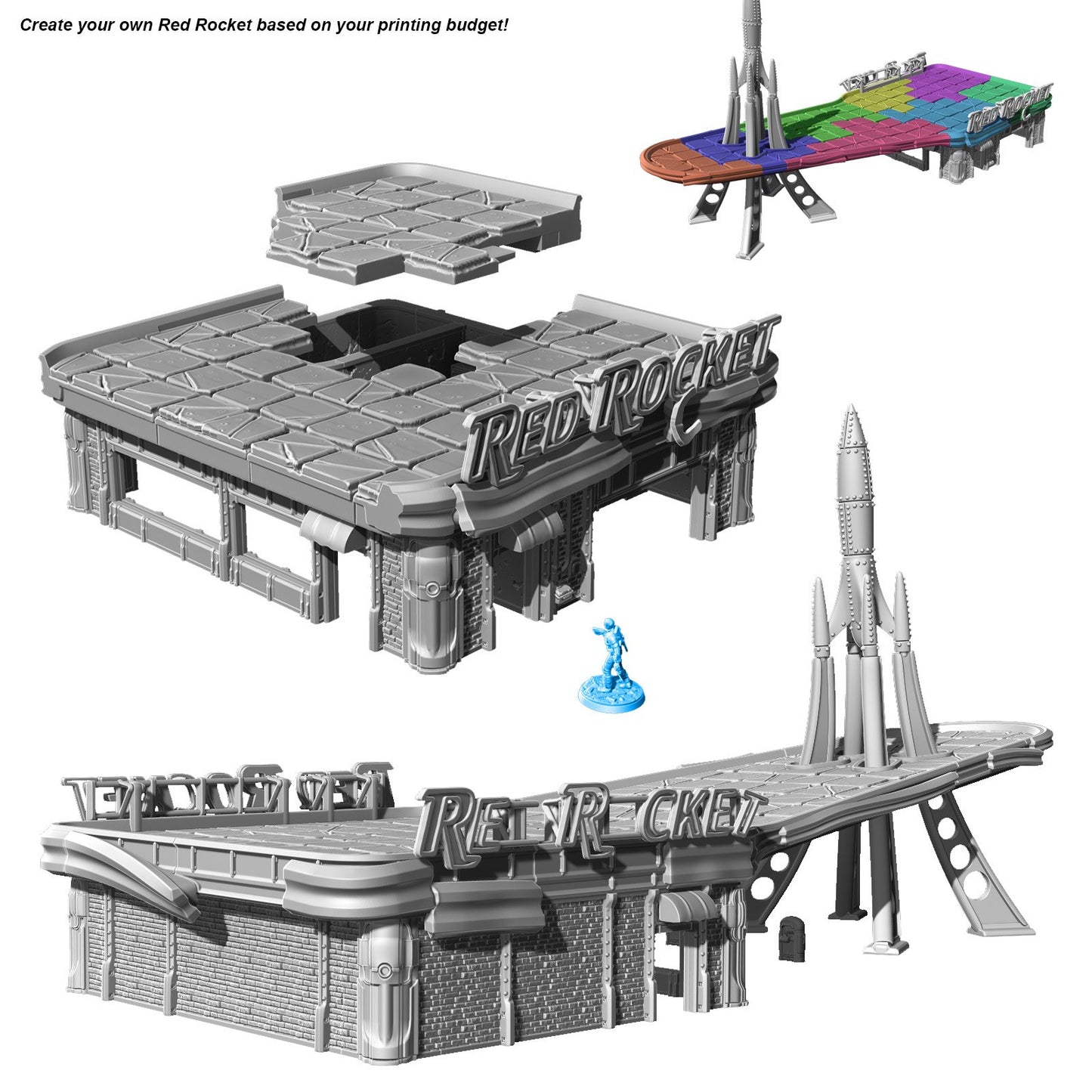 Fallout: Wasteland Warfare - Print at Home - Preserved Red Rocket STL