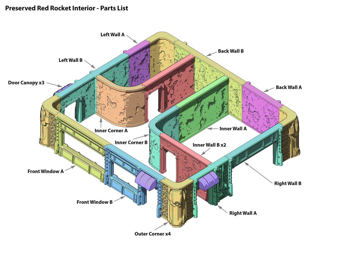 Fallout: Wasteland Warfare - Print at Home - Preserved Red Rocket STL