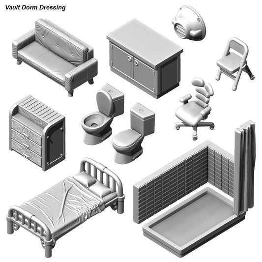 Fallout: Wasteland Warfare - Print at Home - Vault Interior Themed Dressing/Scatter STL