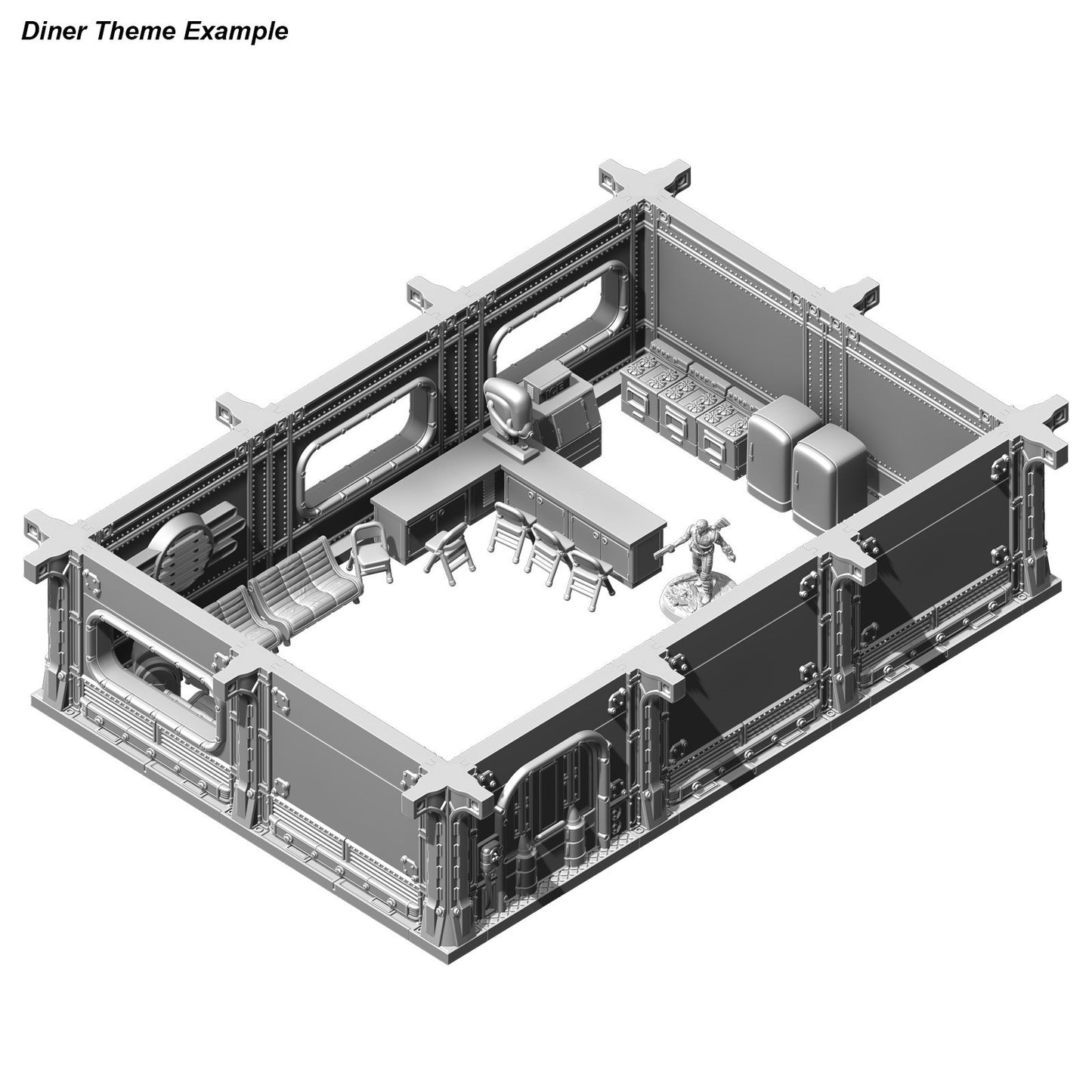 Fallout: Wasteland Warfare - Print at Home - Vault Interior Themed Dressing/Scatter STL