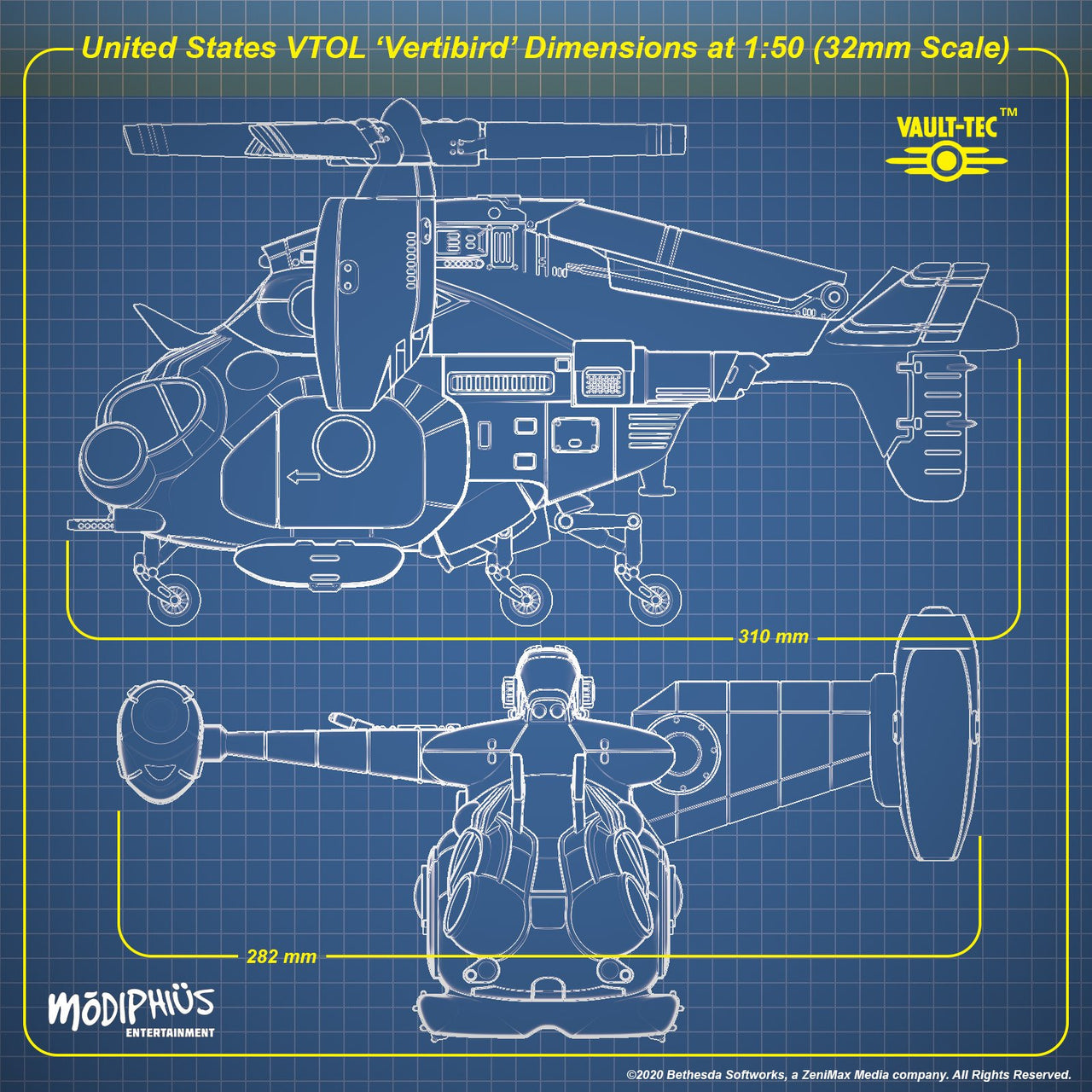Parked Vertibird Dimensions