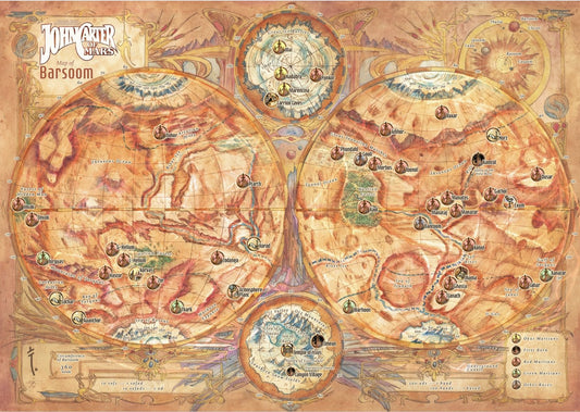 John Carter of Mars: Barsoom and Korad Maps - PDF - Modiphius Entertainment