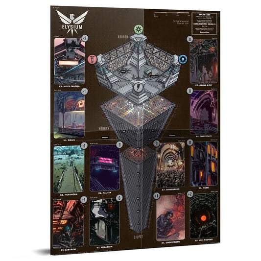 Mutant: Elysium Game Map - Modiphius Entertainment