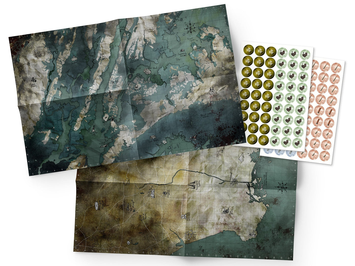 Mutant: Year Zero Maps & Markers Pack - Modiphius Entertainment