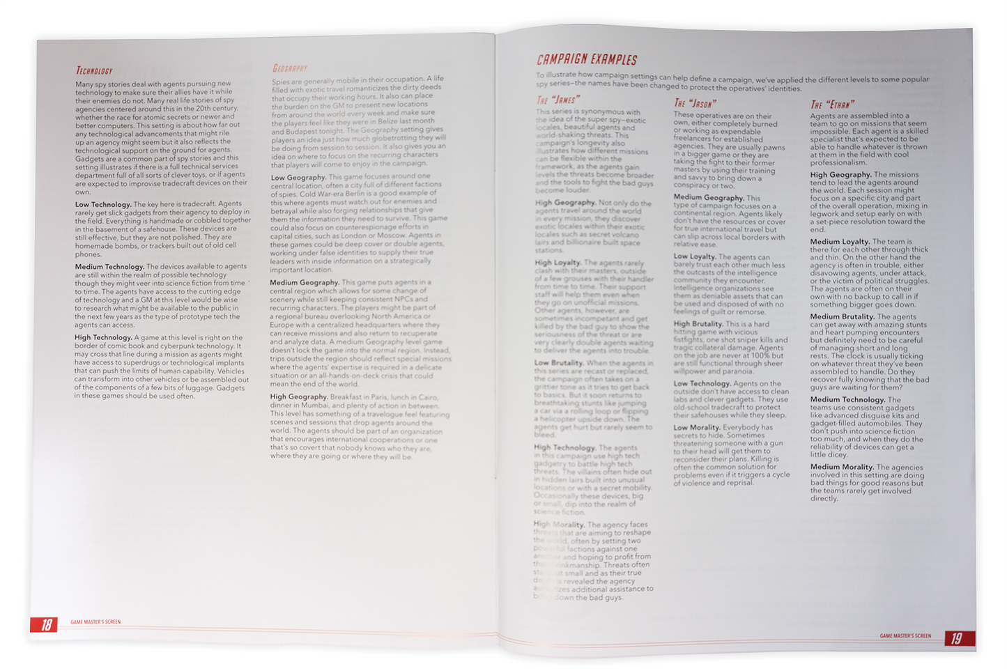 The Spy Game GM Screen and Booklet