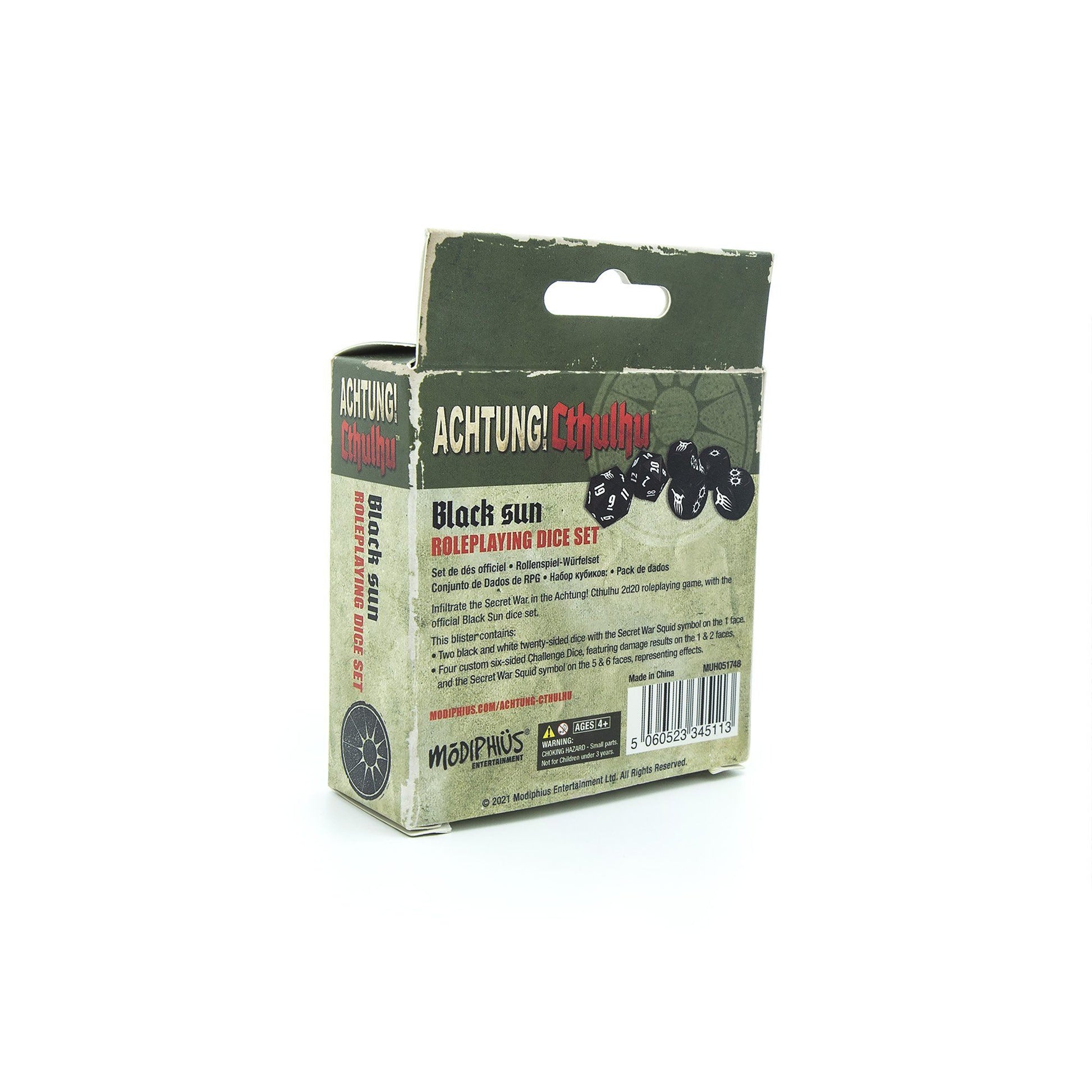 Achtung! Cthulhu 2d20: Black Sun Dice Set Achtung! Cthulhu 2d20 Modiphius Entertainment 