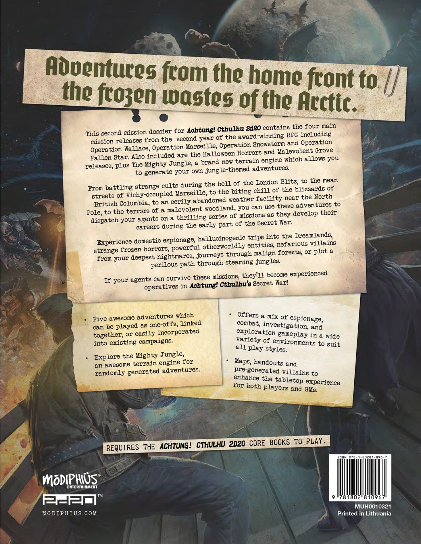 Achtung! Cthulhu 2d20: Mission Dossier 2: The Dark Beyond Achtung! Cthulhu 2d20 Modiphius Entertainment 