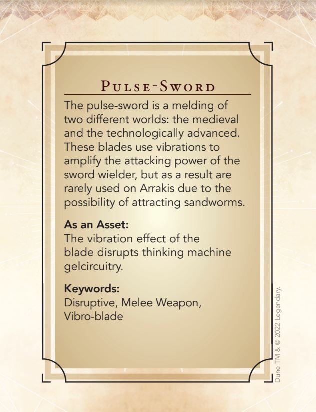 Dune: Agent Asset Deck Dune - Adventures in the Imperium Modiphius Entertainment 