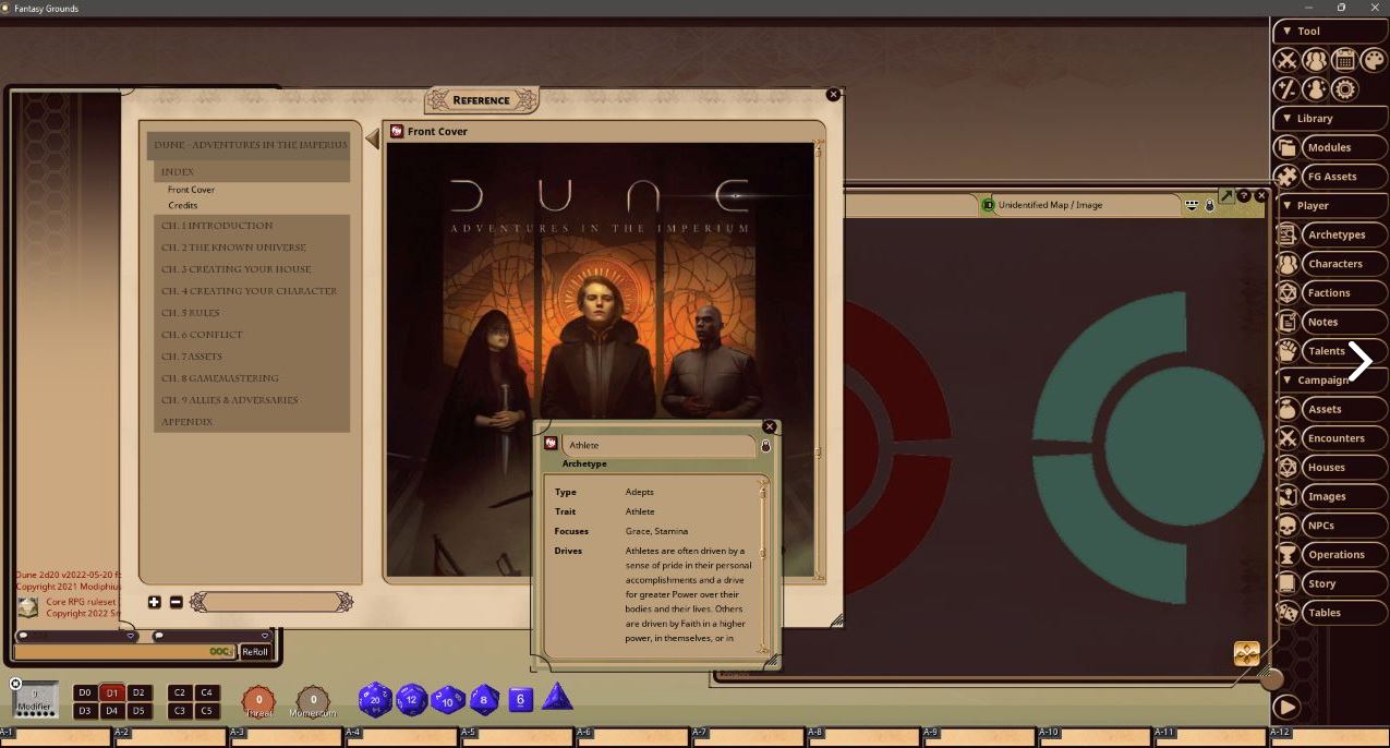 Dune: Core Rulebook - Fantasy Grounds (VTT) Dune - Adventures in the Imperium Modiphius Entertainment 