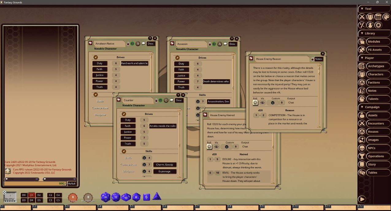 Dune: Core Rulebook - Fantasy Grounds (VTT) Dune - Adventures in the Imperium Modiphius Entertainment 