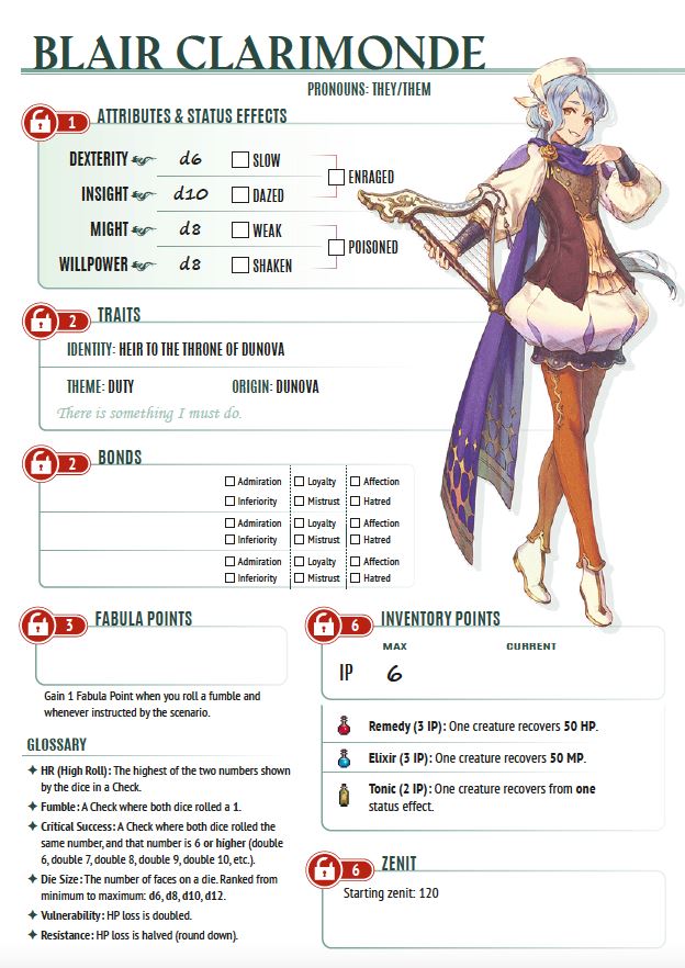 Fabula Ultima Press Start (PDF) Fabula Ultima NEED GAMES 