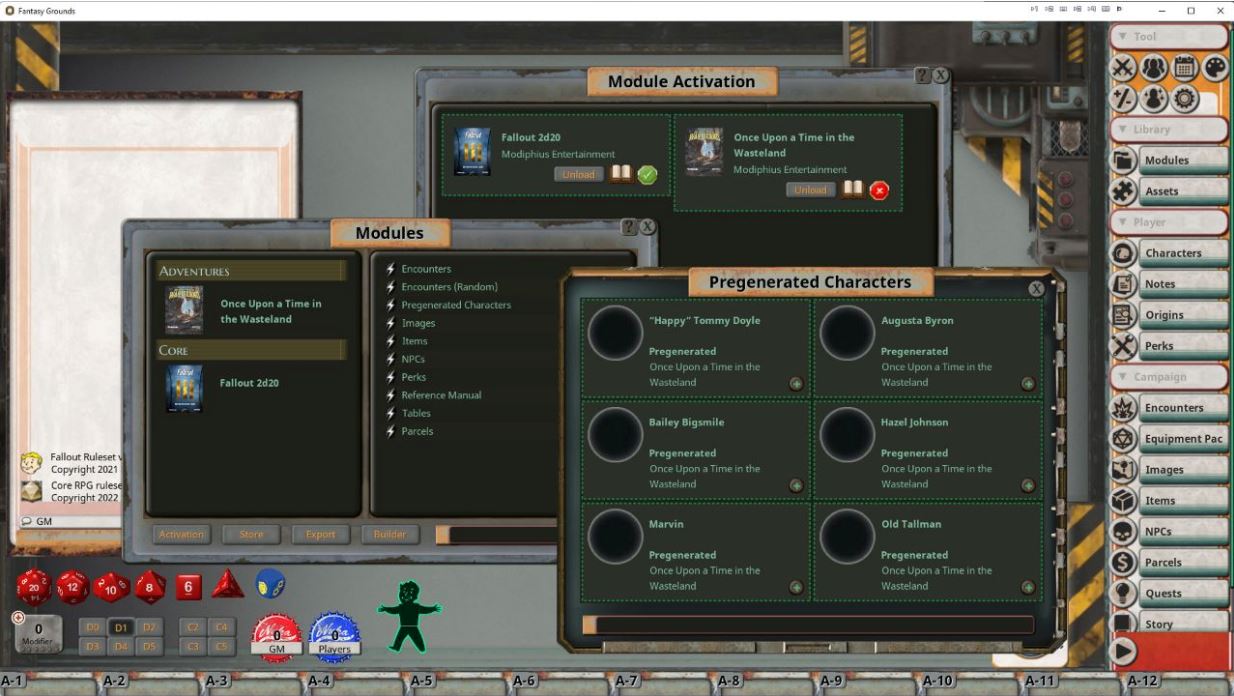 Fallout 2d20: Once Upon A Time In The Wasteland (VTT) Fallout RPG Modiphius Entertainment 
