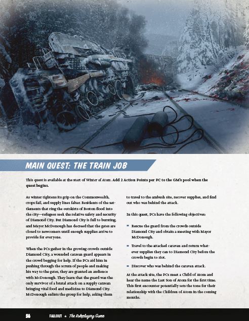 Fallout: The Roleplaying Game Winter of Atom Book Fallout RPG Modiphius Entertainment 