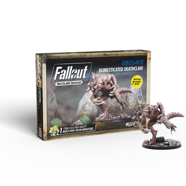 Figurine Fallout Wasteland Warfare : Deathclaw Domestiqué Enclave - Miniature Résine Non Peinte, échelle 32mm