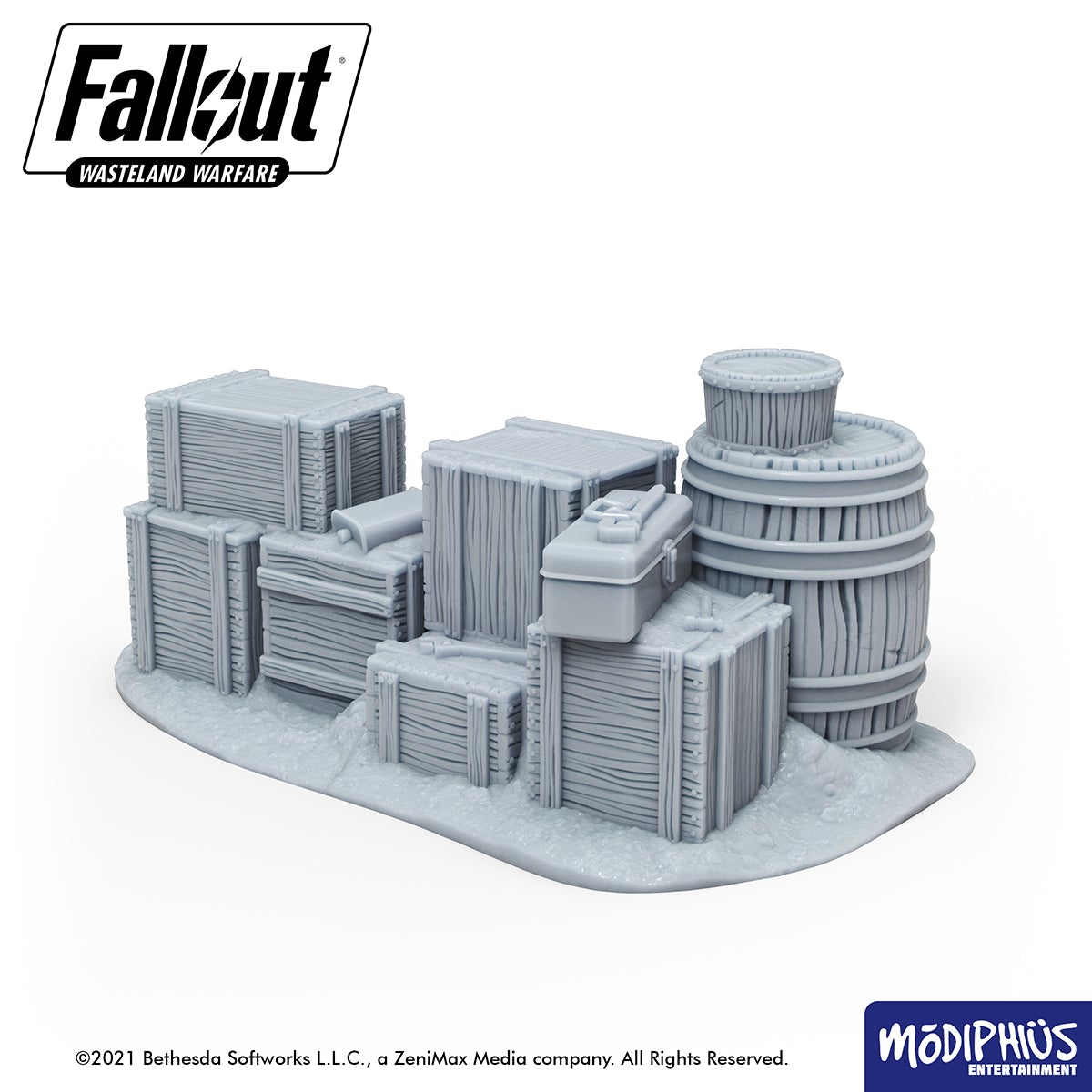 Fallout: Wasteland Warfare - Print at Home -Barrels, Crates and Coffins Fallout: Wasteland Warfare Modiphius Entertainment 