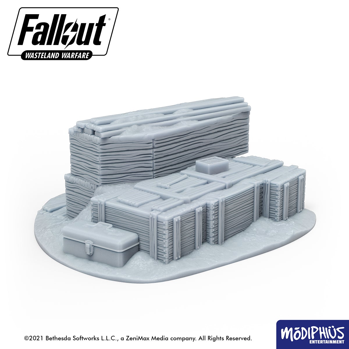 Fallout: Wasteland Warfare - Print at Home -Barrels, Crates and Coffins Fallout: Wasteland Warfare Modiphius Entertainment 