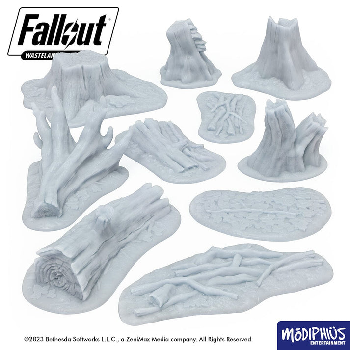 Fallout: Wasteland Warfare - Print at Home - Basing Greebles: Logs, St ...