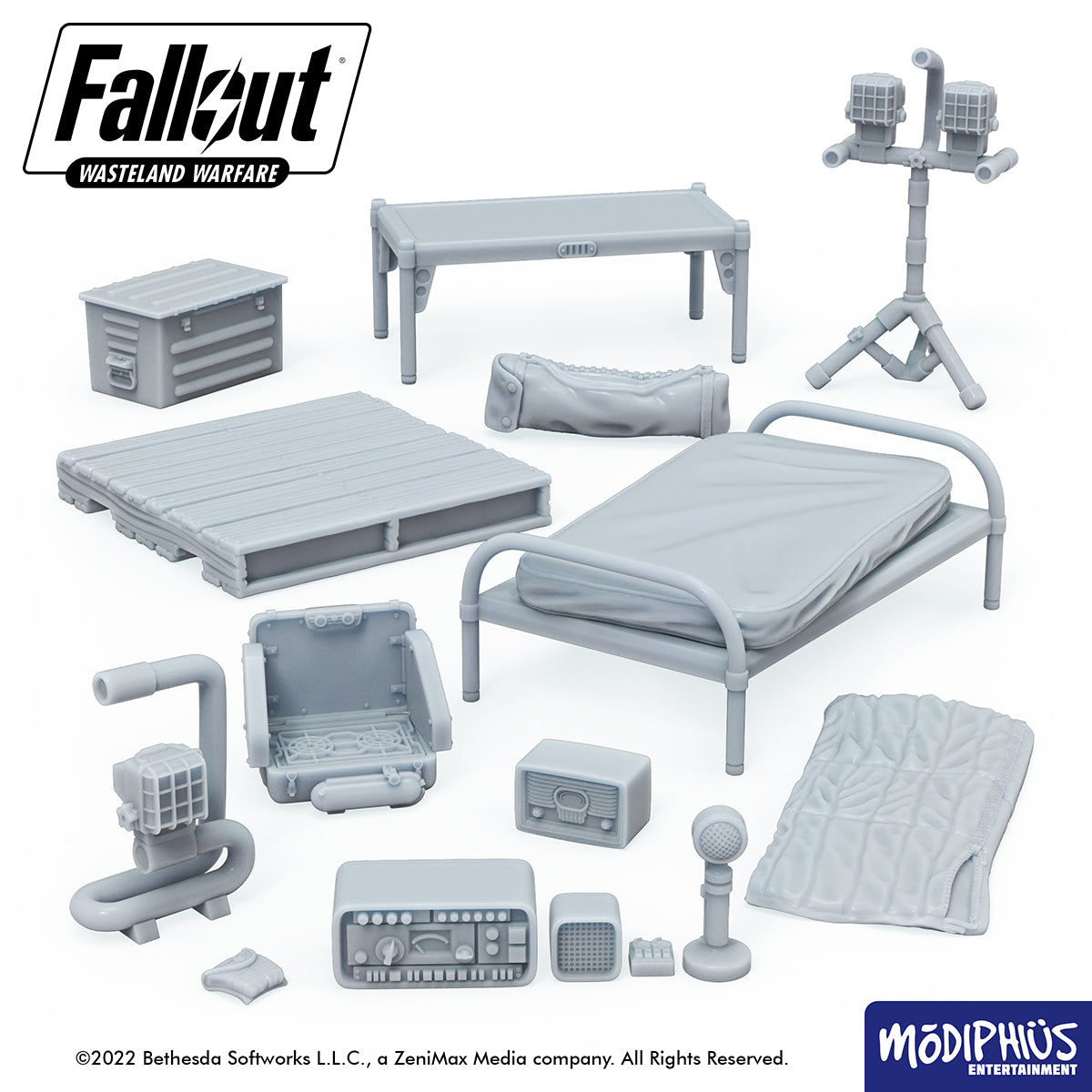 Fallout: Wasteland Warfare - Print at Home - Brotherhood of Steel Encampment STL Fallout: Wasteland Warfare Modiphius Entertainment 