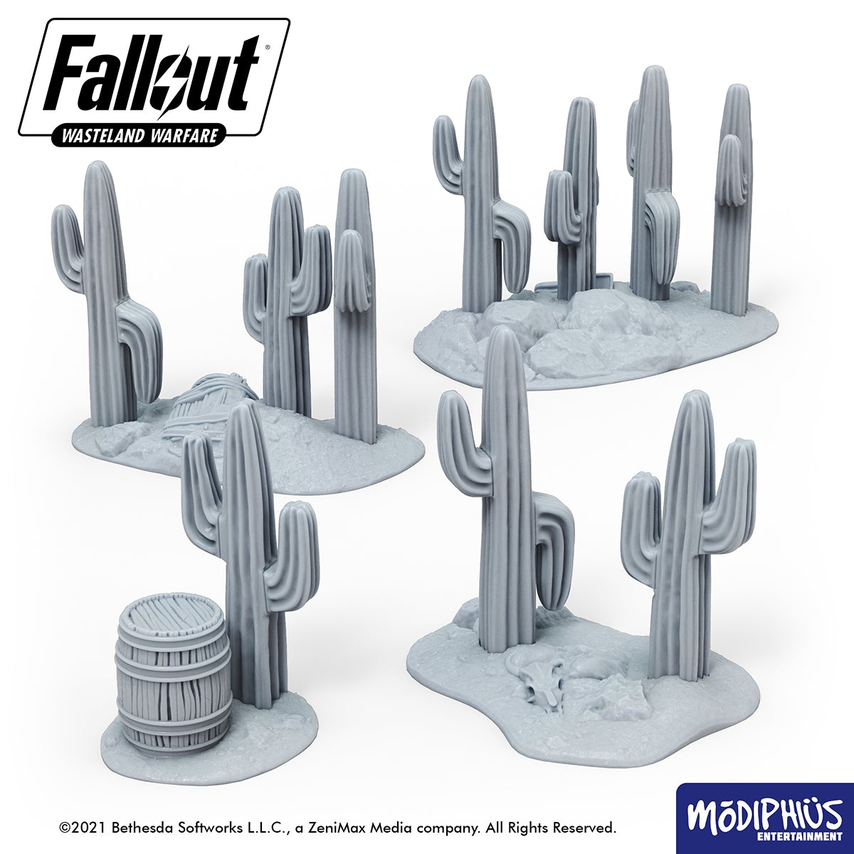 Fallout: Wasteland Warfare - Print at Home - Cacti Stands Fallout: Wasteland Warfare Modiphius Entertainment 