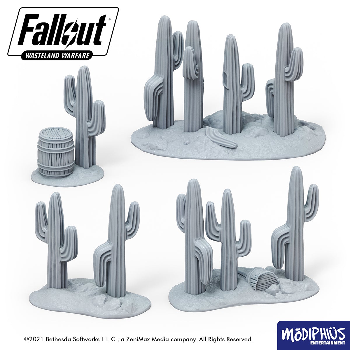 Fallout: Wasteland Warfare - Print at Home - Cacti Stands Fallout: Wasteland Warfare Modiphius Entertainment 