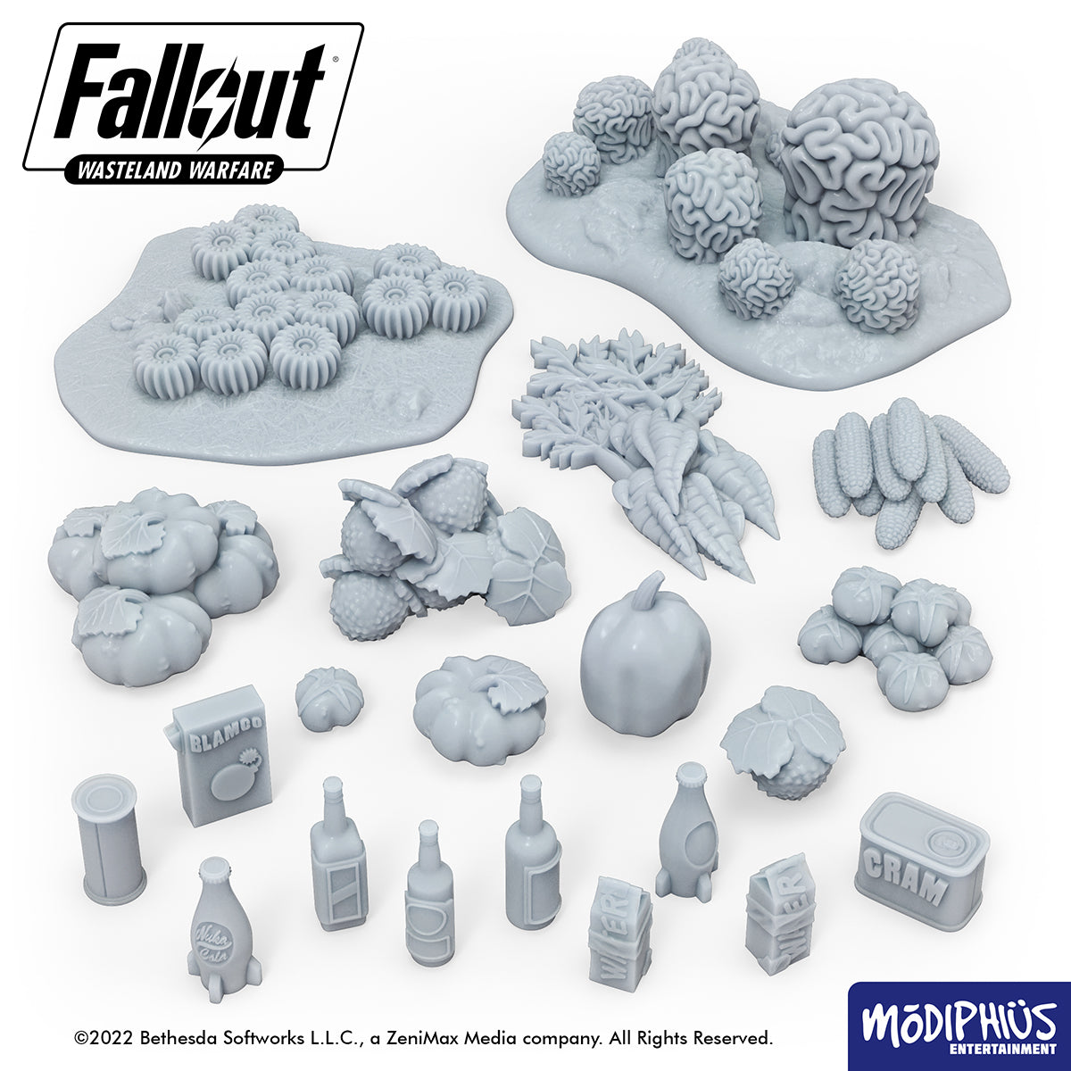 Fallout: Wasteland Warfare - Print at Home - Chems, Meds and Food STL Fallout: Wasteland Warfare Modiphius Entertainment 