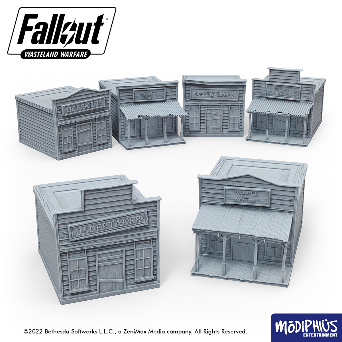 Fallout: Wasteland Warfare - Print at Home - Dry Rock Gulch Buildings Fallout: Wasteland Warfare Modiphius Entertainment 