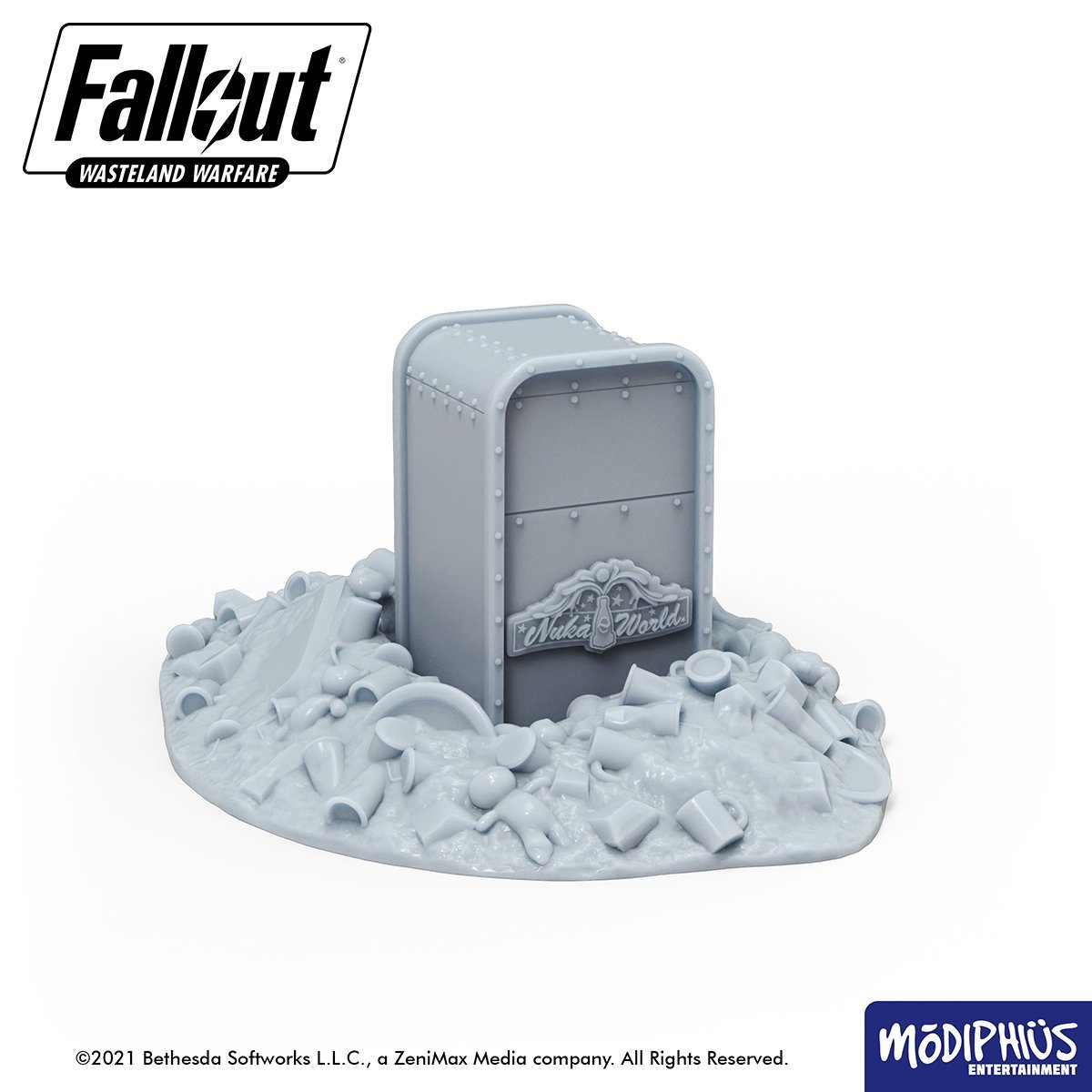 Fallout: Wasteland Warfare - Print at Home - Nuka World Parking Lot STL Fallout: Wasteland Warfare Modiphius Entertainment 