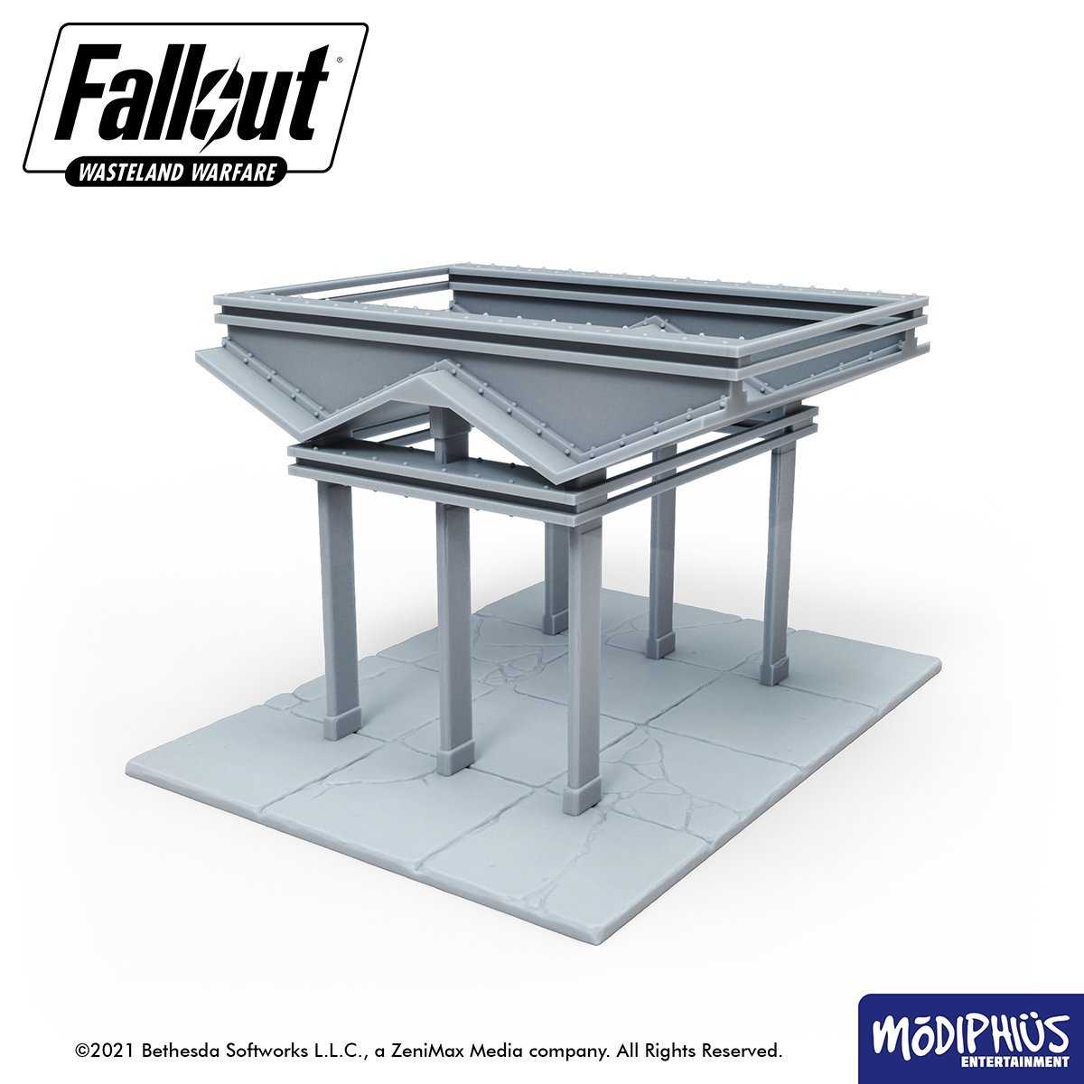 Fallout: Wasteland Warfare - Print at Home - Nuka World Parking Lot STL Fallout: Wasteland Warfare Modiphius Entertainment 