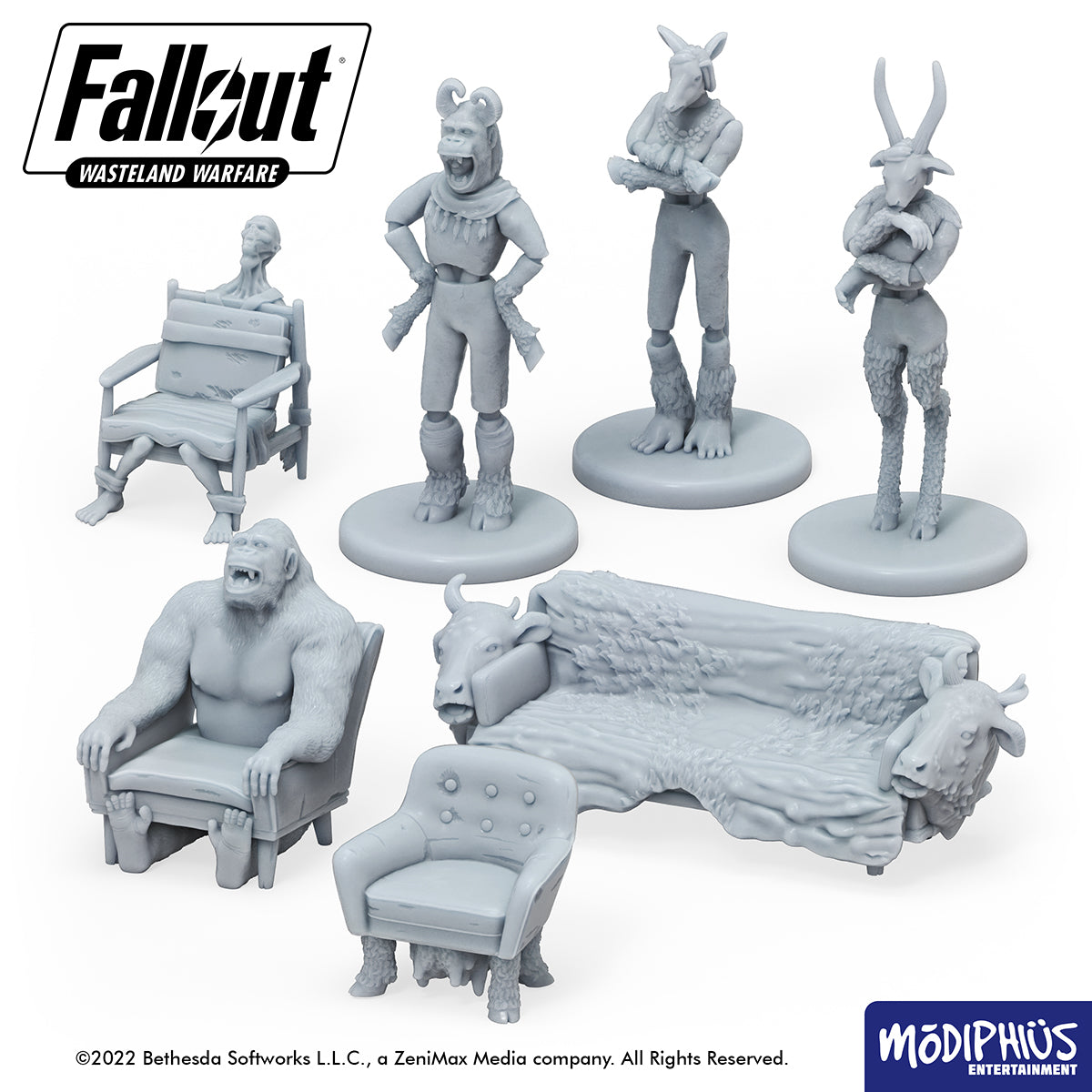Fallout: Wasteland Warfare - Print at Home - The Pack: Animal Decor Fallout: Wasteland Warfare Modiphius Entertainment 
