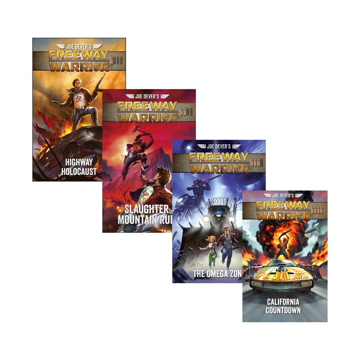Freeway Warrior Bundle (Highway Holocaust, Slaughter Mountain Run, The Omega Zone, California Countdown) Freeway Warrior Fenix 