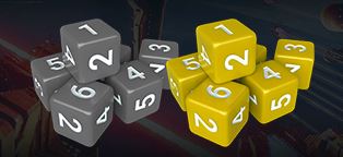 Homeworld Fleet Command: 12 Grey & Yellow Dice Homeworld Fleet Command Modiphius Entertainment 