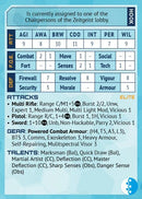 Infinity: Adversary Card Deck Infinity Modiphius Entertainment 