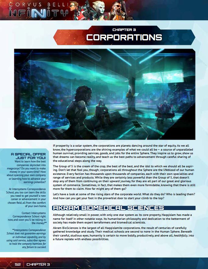 Infinity: Hypercorps (Print) Infinity Modiphius Entertainment 