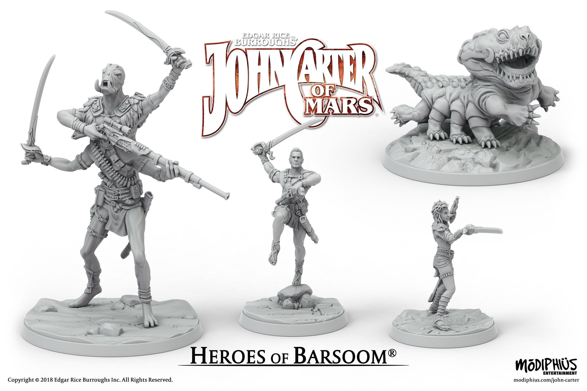 John Carter of Mars - Print at Home - Heroes of Barsoom STL John Carter Modiphius Entertainment 