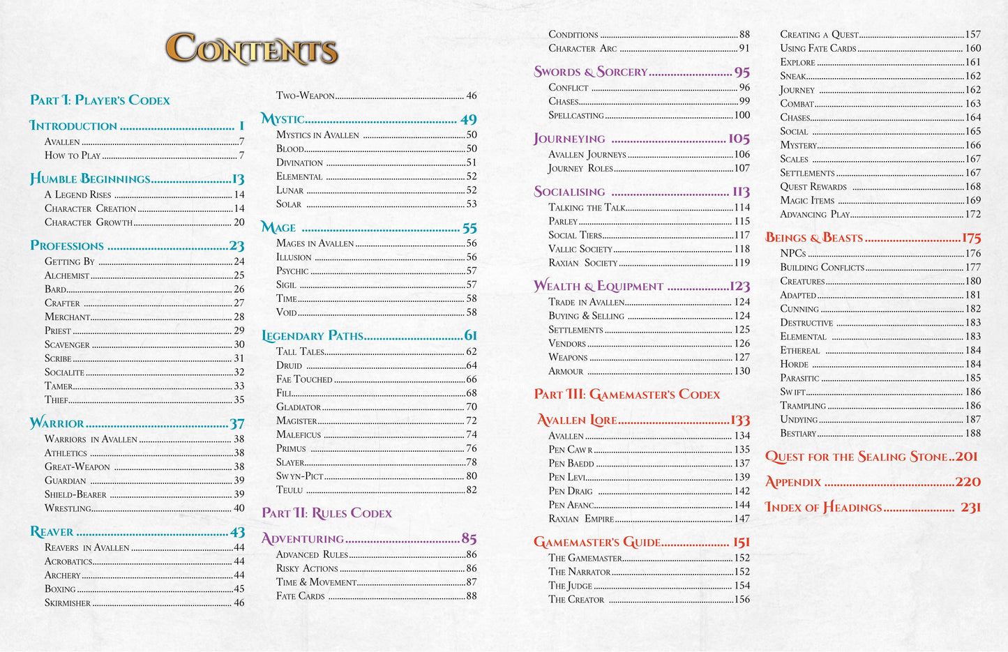 Legends of Avallen - Core Rulebook Legends of Avallen Adder Stone Games 