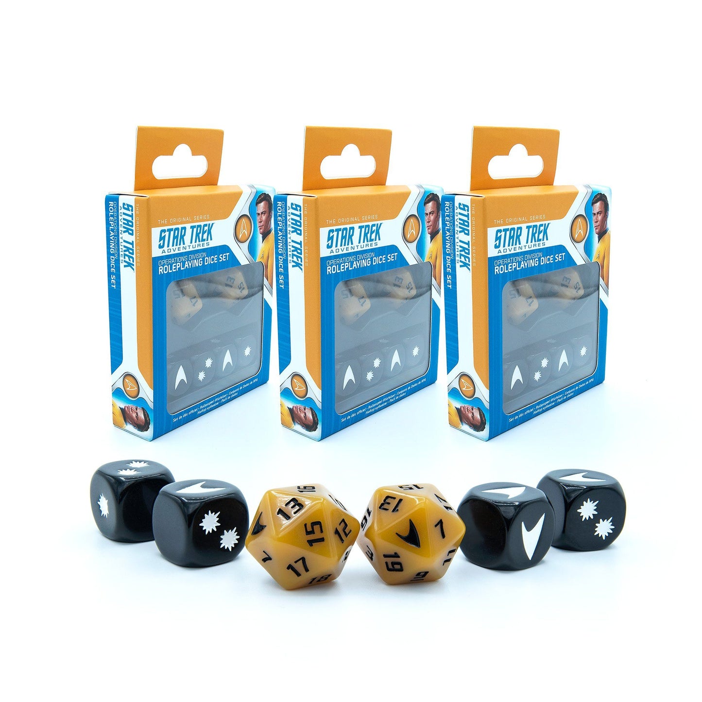 Star Trek Adventures - 3x Operations Division Dice Sets Bundle Star Trek Adventures Modiphius Entertainment 