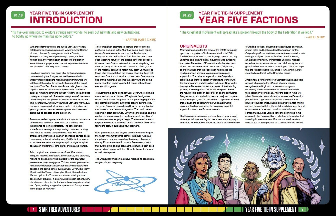 Star Trek Adventures IDW Year Five Tie-In PDF Star Trek Adventures Modiphius Entertainment 