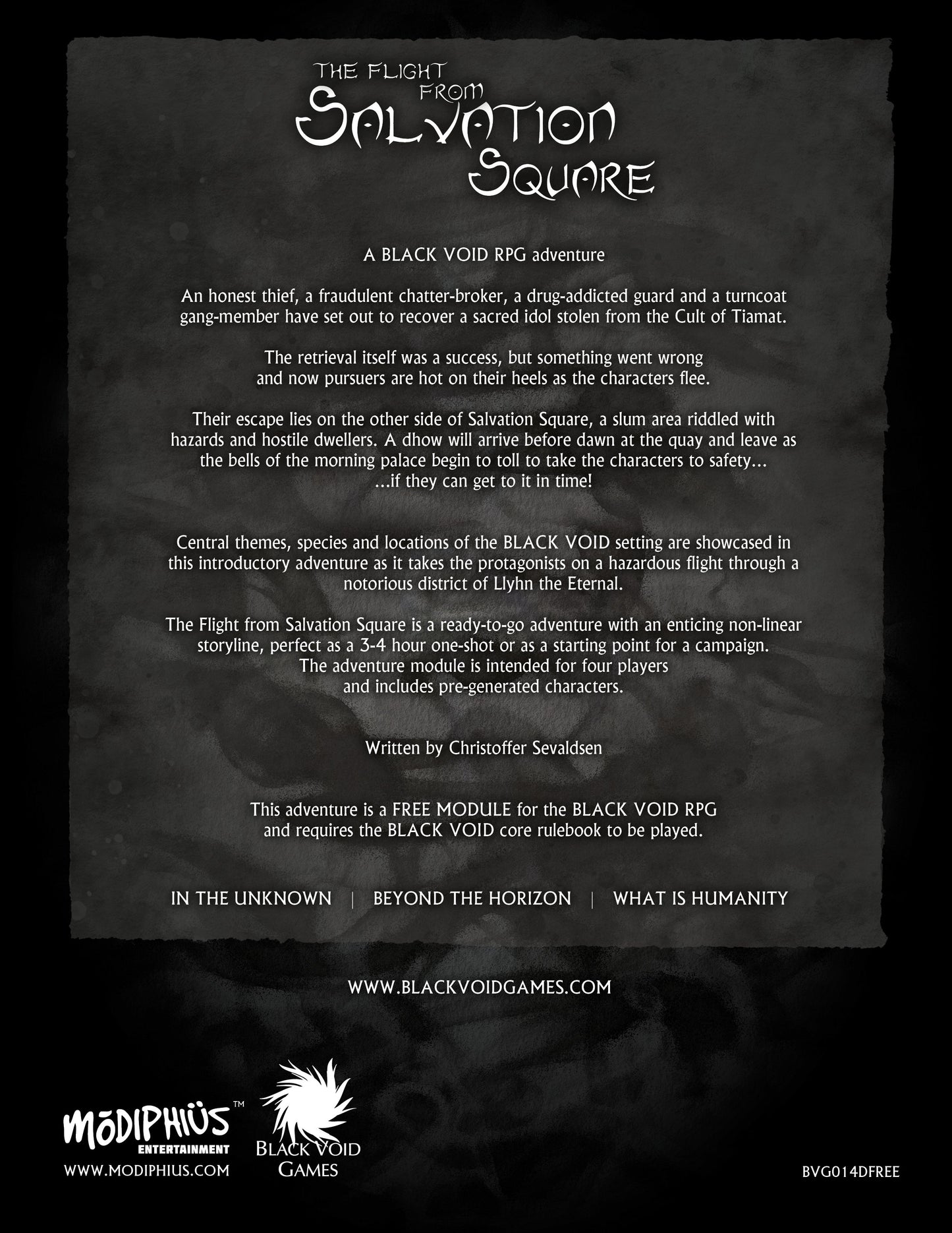 Black Void: The Flight from Salvation Square - PDF (FREE) - Modiphius Entertainment