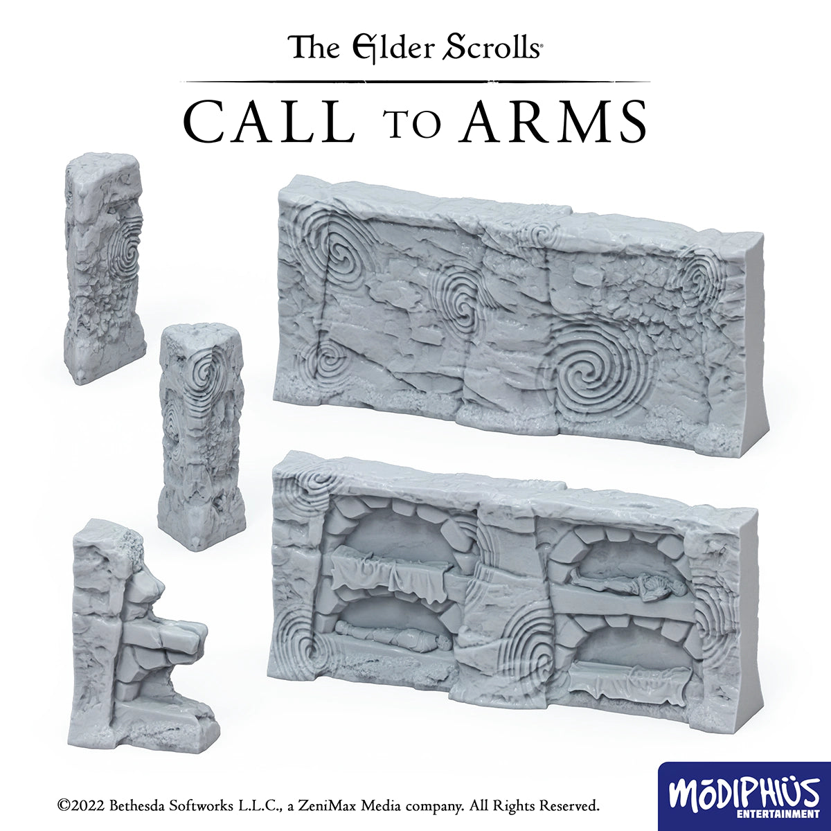 The Elder Scrolls: Call to Arms - Print at Home Nord Tomb Walls The Elder Scrolls: Call to Arms Modiphius Entertainment 