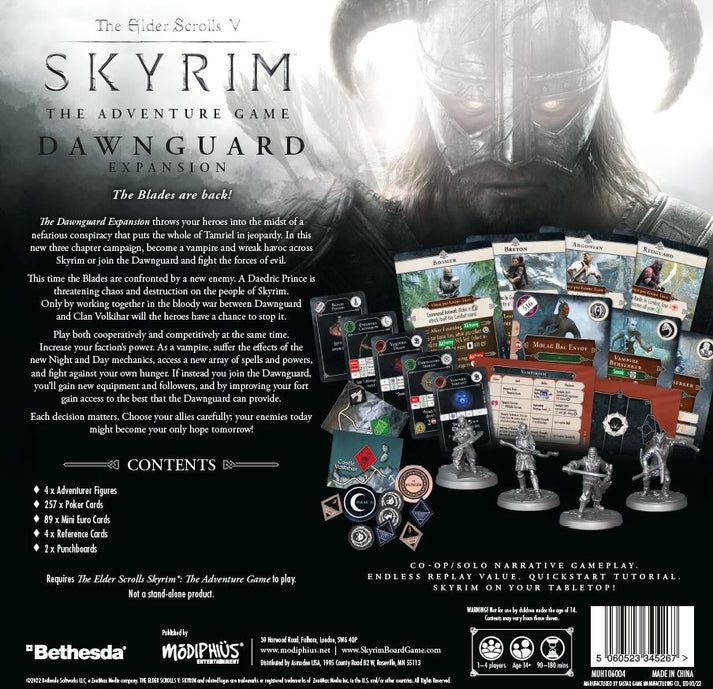 The Elder Scrolls: Skyrim - Adventure Board Game - Dawnguard ...